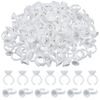 Eyelash Glue Holder, NATUCE 200 PCS Disposable Plastic Glue Rings Nail Art Polish Holders Tattoo Individual False Eyelash Extension Adhesive Pigment Holders Beauty Tool,Small Size