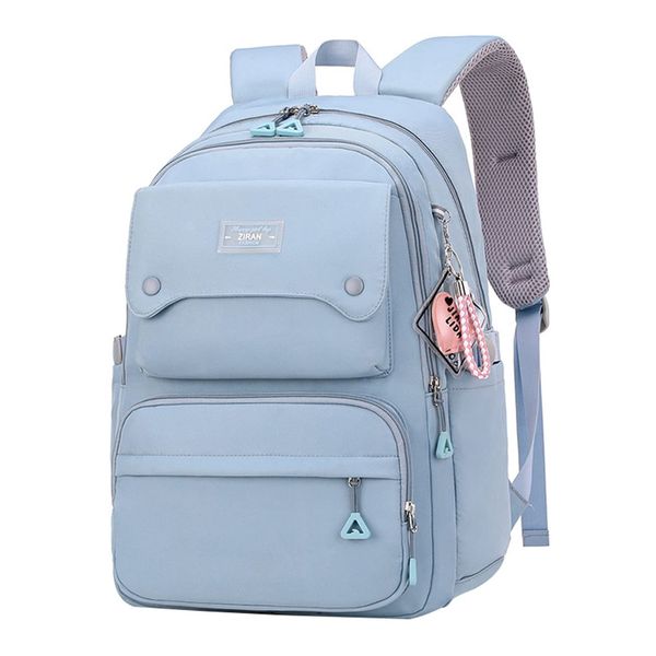 JiaYou Teen Girls Casual Backpack High Middle School Daypack Women Daily Travel Laptop Bag (1# Blue, 26 Liters)