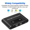 USB Switch, USB Switcher 2 Computers, USB 2.0 Switch Sharing 4 USB Devices KVM Switcher Box for PC, Printer, Scanner, Mouse, Keyboard with 2 Pack USB Cable, Compatible with Mac/Windows/Linux