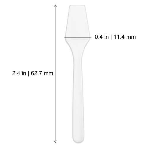 AMT 110 PCS Cosmetic Spatula, 2.5" Make Up Disposable Plastic Spatula, Facial Cream Mask Scoop, Skin Care Plastic Spoon for Mixing & Sampling (110 PCS)