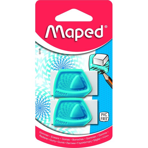Maped Precsion Eraser Twin Pack (Assorted Colours)