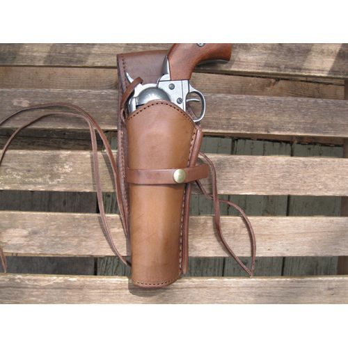 Western Express – Left – for 6” Brown Smooth Leather Gun Holster (.22 .38 Caliber)