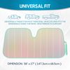 Sun Shield Visor-Matte Iridescent UV Blocker Folds Flat-Accordion