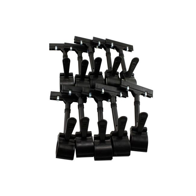 naissant Pop, Large Clip, Store, Exhibition, Supplies, Displays, POP, Signs, Cards, Hanger Racks, etc. (Black (10 Pieces))