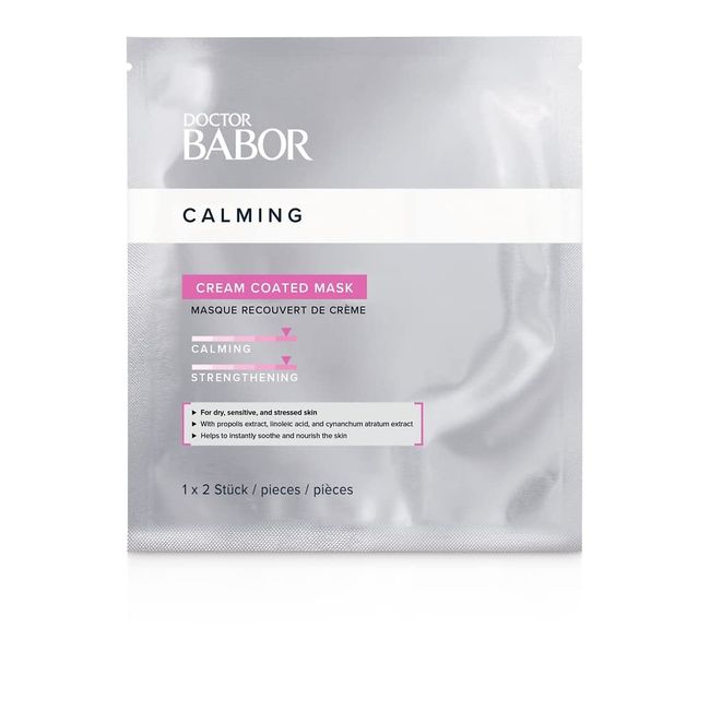 DOCTOR BABOR Cream Coated Mask, Pflegende Tuchmaske für empfindliche Haut, mit Hyaluronsäure und Sheabutter, Ohne Duft- und Farbstoffe, 1 x 2 Stk.