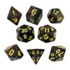 Paladin Roleplaying Black and Brown Dice - RPG DND Set - 'Werewolf'