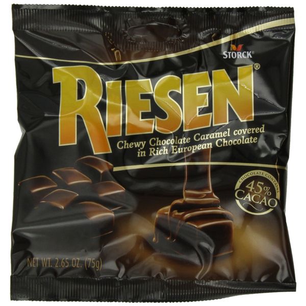 Riesen Chocolate Covered Chewy Caramel Candy, 2.72 Oz (Pack of 12)