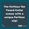 Petface Tan Tweed Dog Collar, Medium