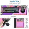 Woutay Large Mouse Pad,Pink Computer Dialog Box,Extended Mouse Pad for Office & Home