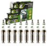 8 pc E3 Spark Plugs compatible with Chevrolet Corvette 6.2L V8 2014-2019