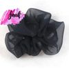 Navy Blue Chiffon Hair Scrunchie - Small