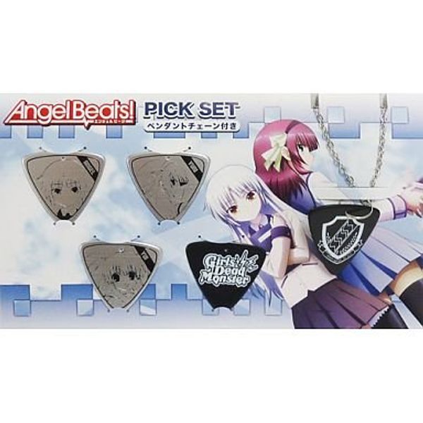 Angel Beats. Pick Set Picks Set Pendant with Chain