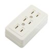 Maxar Electric Triple Outlet for Electrical Installations, White, 1 Piece