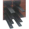 8 Pack 6 inch Black L Shelf Bracket 1/5 Inch Thicked Floating Hidden Shelf Tool