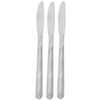 3 Piece Stainless Steel Dinner Knife Flatware Set in Silver
