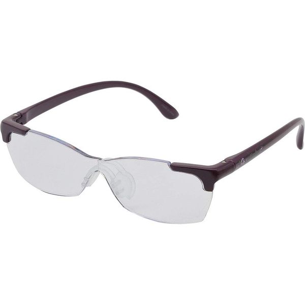 King Jim AM41 Glasses Magnifier Flower Pattern Purple