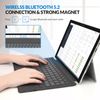 Rii Surface Pro 7 Keyboard - Bluetooth 5.2, 7-Color Backlight, Compatible with Surface Pro 7 Plus/7/6/5/4/3, Gray