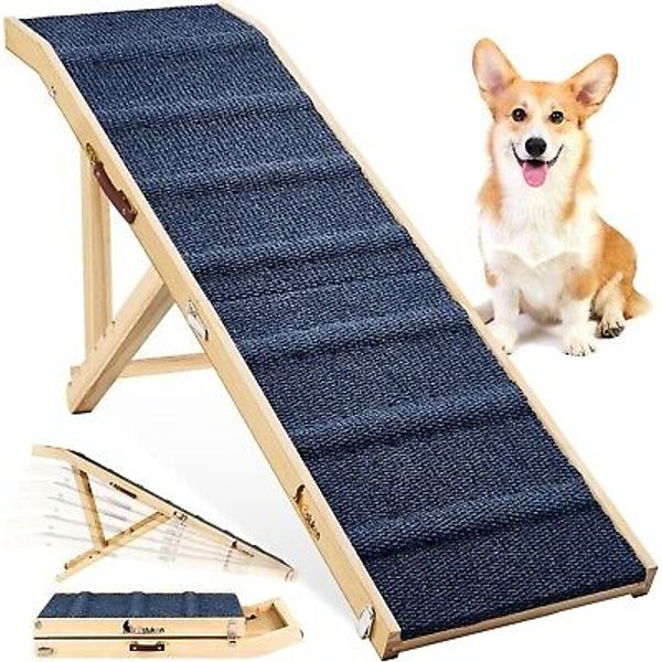 Dog Ramp for Bed, 64" Long Foldable Pet Ramp 24 to 30 inches 220 pounds 1062