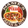 CP-0141 ANY NAME'S PIZZA Custom Personalized Chic Tin Sign Decor Gift idea