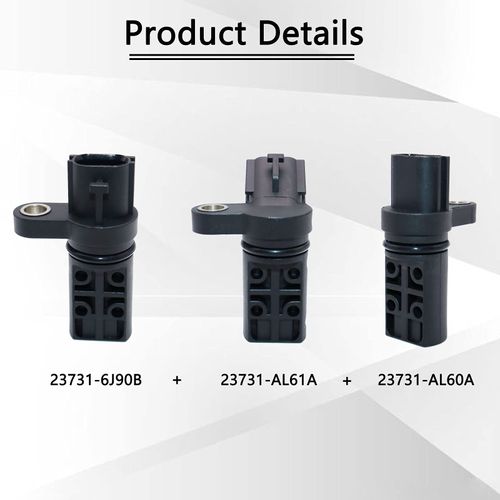 KEJSTED 3PCS Camshaft Crankshaft Position CPS Sensor Kit 23731-AL60A 23731-AL61A 23731-6J90B Compatible with Nissan Altima 350Z Maxima Frontier Murano NV1500 2500 Pathfinder Quest Xterra Infiniti G35