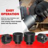 3/4'' Drive Spindle Axle Nut Impact Socket Set, 8 Pack Large Impact Socket Set
