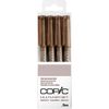 Copic Marker Multi Liner 4 Piece, Brown Set