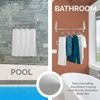 Double Foldable Clothing Rack w/ Extension Rod, Wall-Mounted Retractable Clothes Hanger for Laundry Dryer Room, Hanging Drying Rod, Small Collapsible Folding Garment Racks, Dorm Accessories (Chrome)