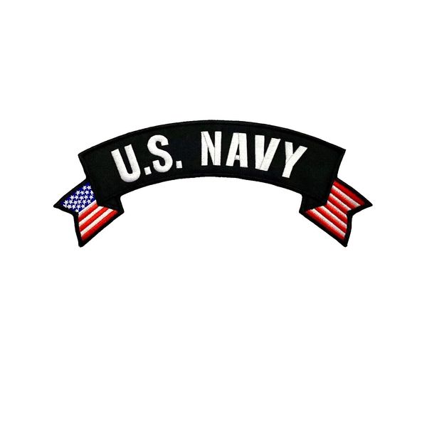 U.S. NAVY Large Military Rocker/Tab Patch for Vests or Jackets