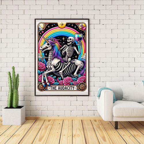 GOUOYANA Skull Diamond Art Kits for Adults, Tarot Card Diamond Painting for Beginners, DIY Full Rhinestone 5D Gothic Diamond Painting Kits (Gemstone Craft), Home Wall Decoration (12x16 inch)