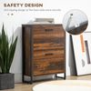 Shoe Cabinet w/ 2 Doors, 2-Drawer Cupboard Divider Rustic Brown