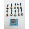 10-Pack Power Adapter Jack Socket 5.5mm/ 2.5mm Threaded Female Panel Mount w/Cap