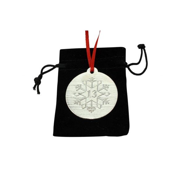 13th Christmas Snowflake Metal Decortation - 13th Anniversary Idea