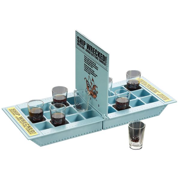 Fairly Odd Novelties Who Needs a Ship? Battle Shots Drinking Game – Exciting Dueling Fun for Adults, Includes Shot Glasses & Game Board