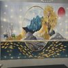 Abstract Mountain Scene Large Backdrop Beach Home Decor Nature Scenic Tapestry