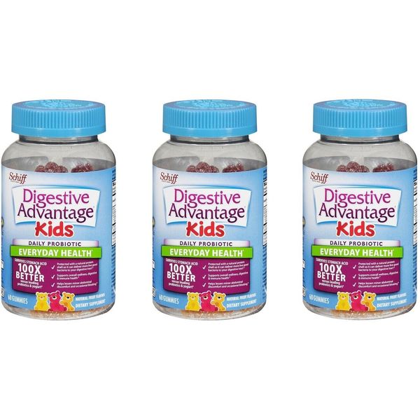 Digestive Advantage Kids Daily Probiotic Gummies 60ct (3 Pack)