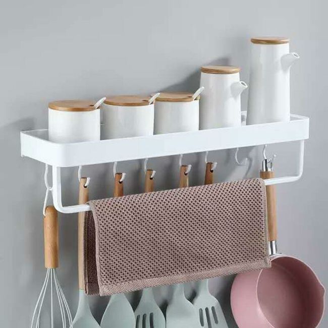Kitchen Implements Wall Mounted Shampoo Holder Storage Rack