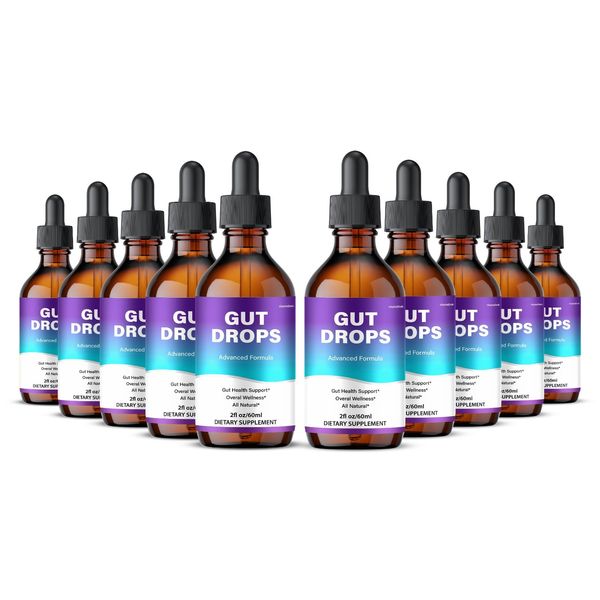 Gut Drops, Max Strength Formula, GutDrops Liquid Supplement (10 Pack)