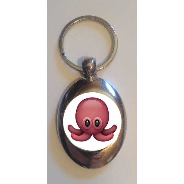 DottsMusic Cute Octopus - Shopping Trolley Keyring - Token (£1 Coin)