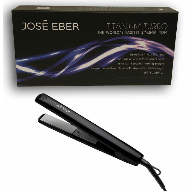 José Eber World's Fastest Flat Iron Titanium Turbo Dual Voltage 110V-240V