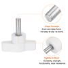 sourcing map 10pcs Wing Knobs M6 x 20mm Male Thread Plastic Tee Stud Knobs T Threaded Handles Hand Clamping Tightening Thumb Screws Thumbscrew, White