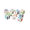 Hobby Monsters 10 D6 16mm White Dice with Multi-Colored Pips