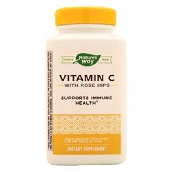 NATURE&#39;S WAY Vitamin C-500 with Rose Hips 250 Capsules