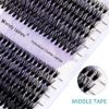 Individual Lashes 240PCS Cluster Lashes Extension D Curl 0.07mm 30D/40D Mixed 12-16mm Lash Clusters Wide Stem Individual Eyelashes Clusters DIY Eyelashes Extensions(30D+40D-0.07-D-MIX12-16)