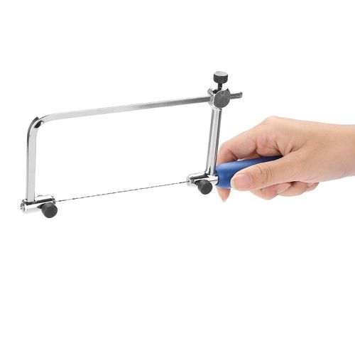 ASB400 Coping Saw,Jewelers Saw Frame Set with Blades Adjustable Cutting Tool Jeweler Wax Cutting Saw Kit U-Shaped Saw Frame with 6 Spiral Saw Blades for Art Frame Making Tools