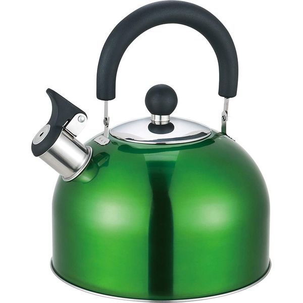 Prima 2.5L Stainless Steel Portable Whistling Kettle Dark Green