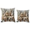 Whimsical Gingerbread House Kit Design Throw Pillow