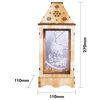 Battery Powered Wooden Christmas Lantern with LED String Lights - Create a Festive, Cosy Glow