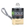U. S. Solid 1/8" Brass Electric Solenoid Valve 24V DC Normally Closed VITON