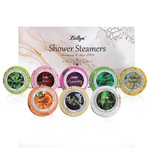 Liillya Shower Steamers Aromatherapy - 8 Pack Aromatherapy Shower Steamers Bath Bombs for Showers Relaxation Home SPA and Self Care Shower Tablets Vapor Bath for Men,Women,Mother's Day,Birthday Gifts