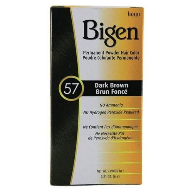 Bigen Powder Hair Color #57 Dark Brown (12 Pack)